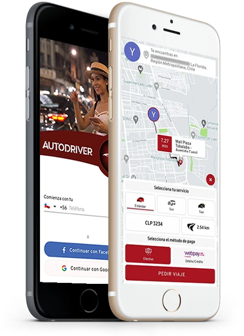 App móvil Autodriver desarrollada para Android - iOS por CEODATA