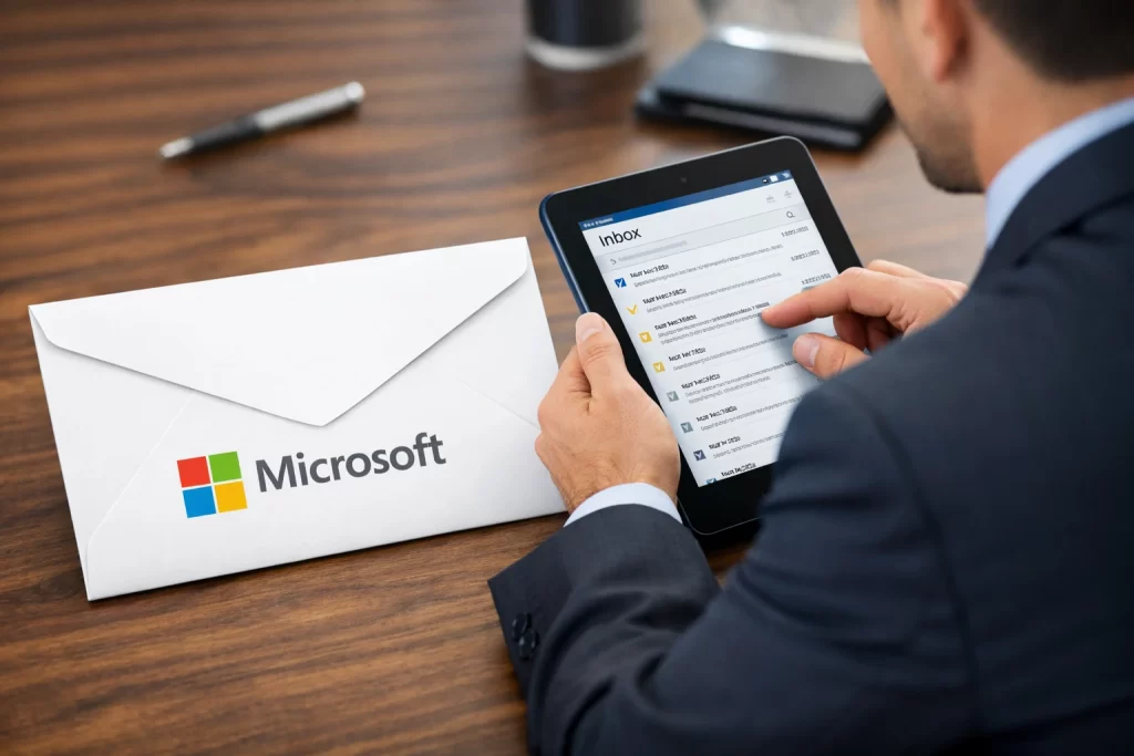 Contrata correos corporativos con Microsoft 365 en Chile. Exchange Online, 50GB por usuario, migración gratis y soporte experto CEODATA.