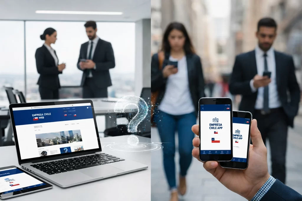 Diferencia entre página web y aplicación móvil: ¿cuál conviene más para tu empresa en Chile?
